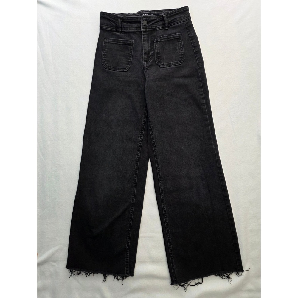 OAT New York Jeans Wide Leg 25 Black Boho Grunge